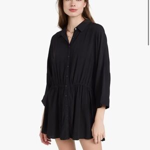 L*Space Pacifica tunic coverup black M